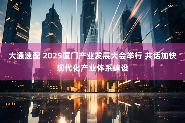 大通速配 2025厦门产业发展大会举行 共话加快现代化产业体系建设